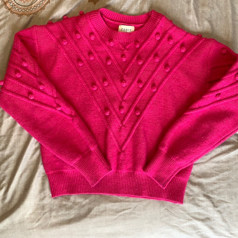 Pink Fable knit sweater SZ M